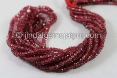 Red Spinel Faceted Roundelle Beads
